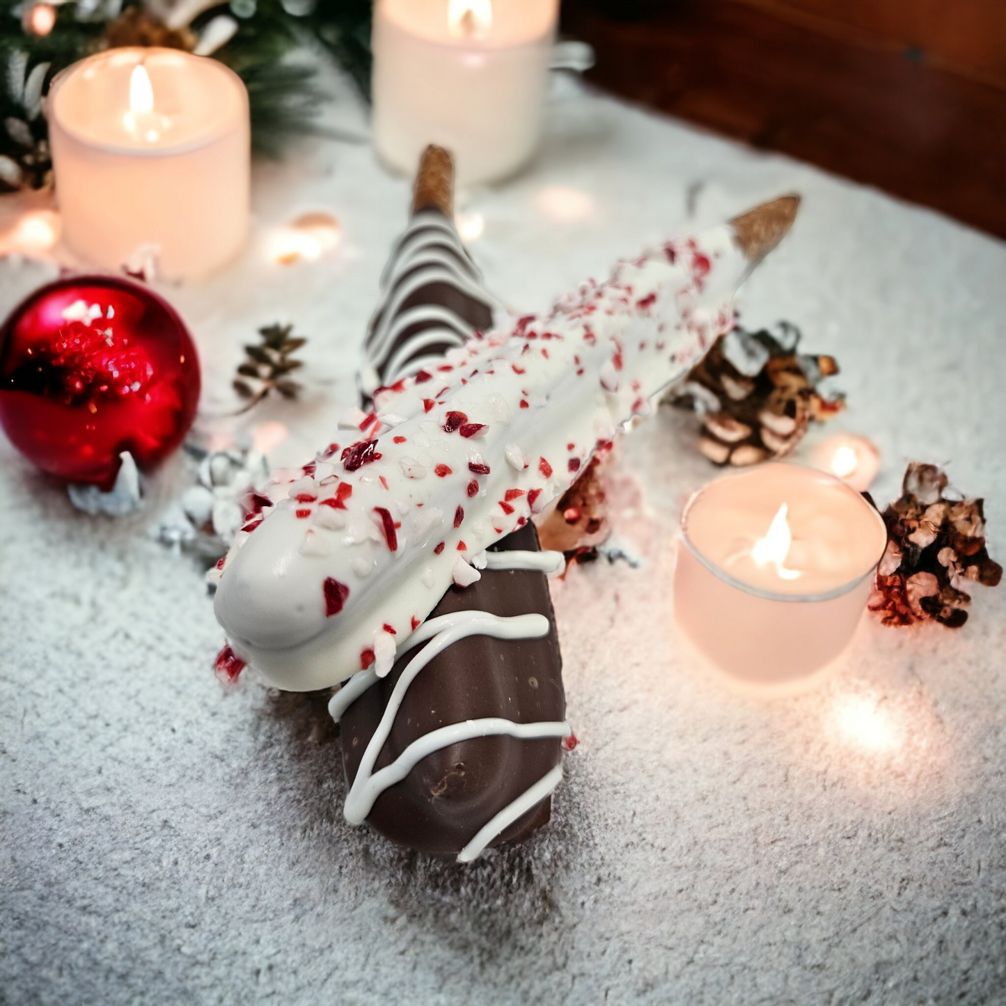 Pretzel Rods - Caramel and Chocolate dipped