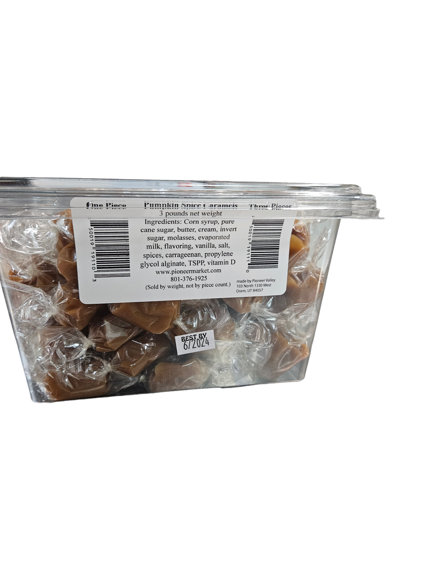 Pumpkin Spice Caramels - 3lb Tub