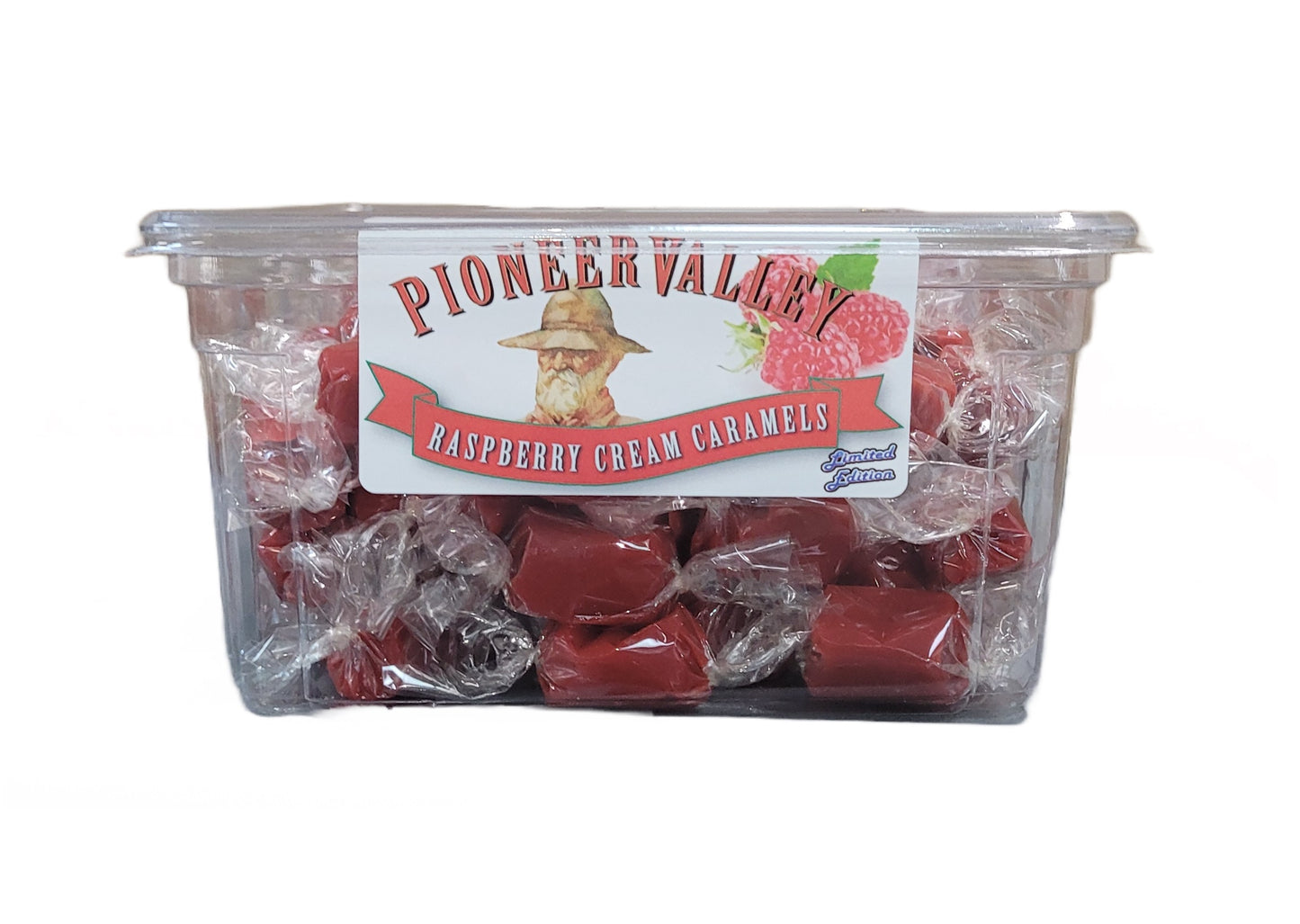 Raspberry Cream Caramels - 3lb Tub