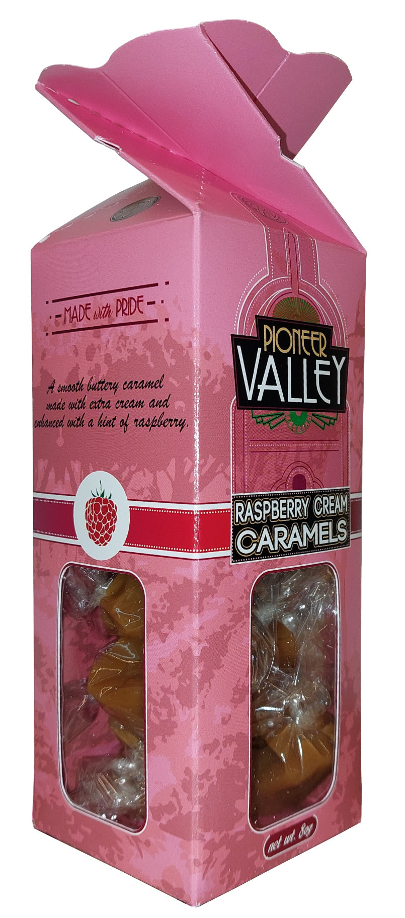 Raspberry Cream Caramels - 8oz gift box