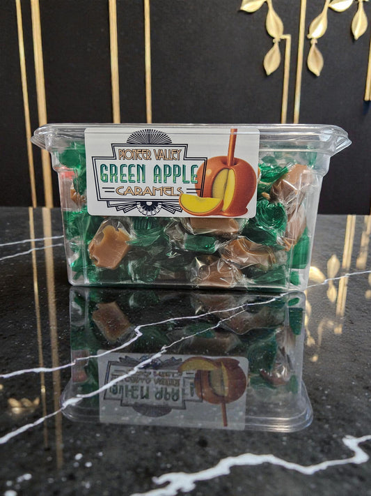 Green Apple Caramels - 3lb Tub